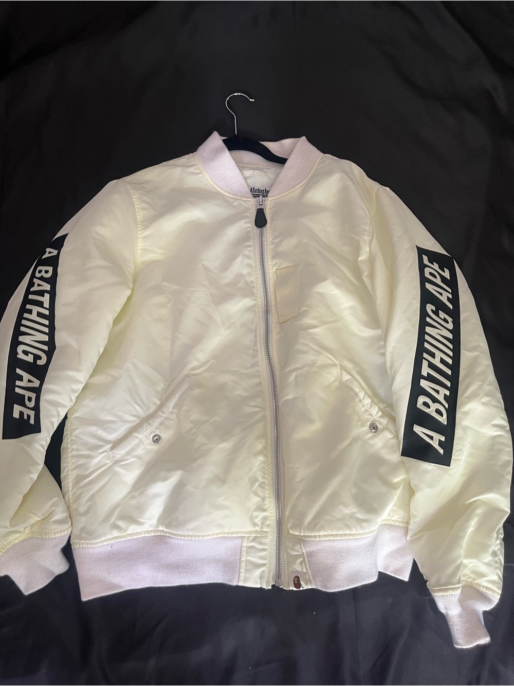 A Bathing Ape Light Yellow Bomber Jacket